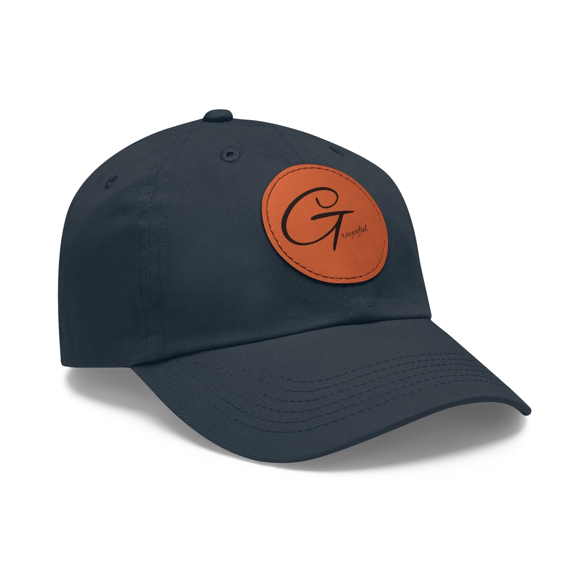 Hat with Leather Patch (Round) Grayceful LLC
