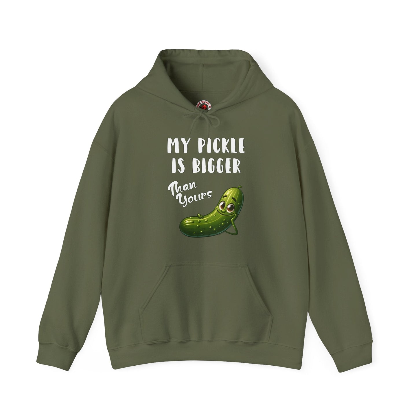 My Pickle Is Bigger Than Yours Hooded Sweatshirt The Devil's Pickle