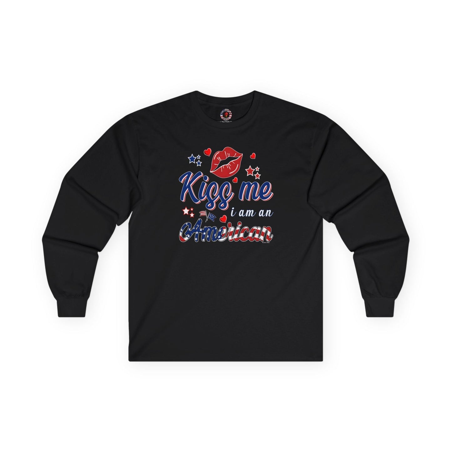 Kiss Me I Am An American Long Sleeve Tee The Devil's Pickle