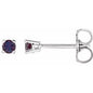 14K White 2.5 mm Lab-Grown Alexandrite Earrings Ethereal Legacy Boutiques