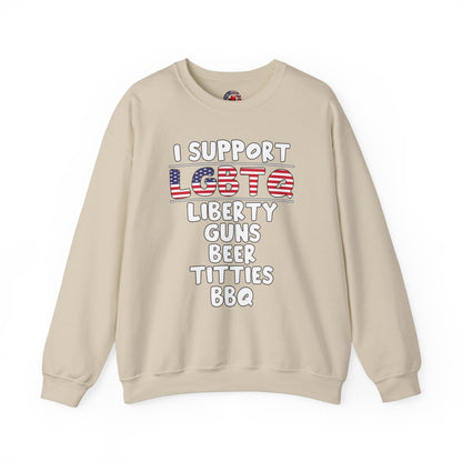 I Support LGBTQ Crewneck Sweatshirt The Devil's Pickle