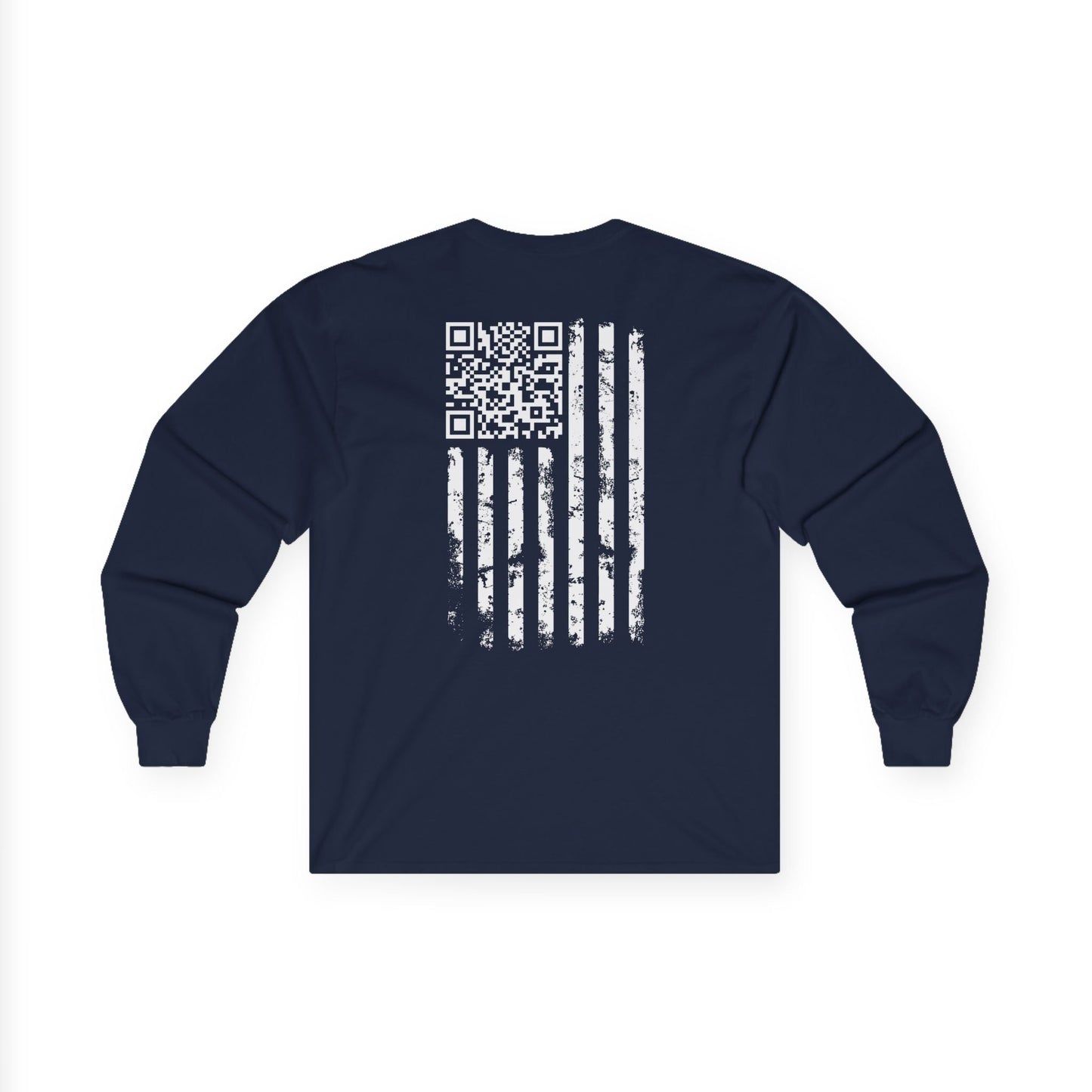 American Flag QR Code Long Sleeve Tee The Devil's Pickle
