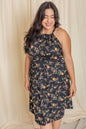 Plus Floral Halter Top Midi Dress See size chart under “more details” The Fashion Celestial