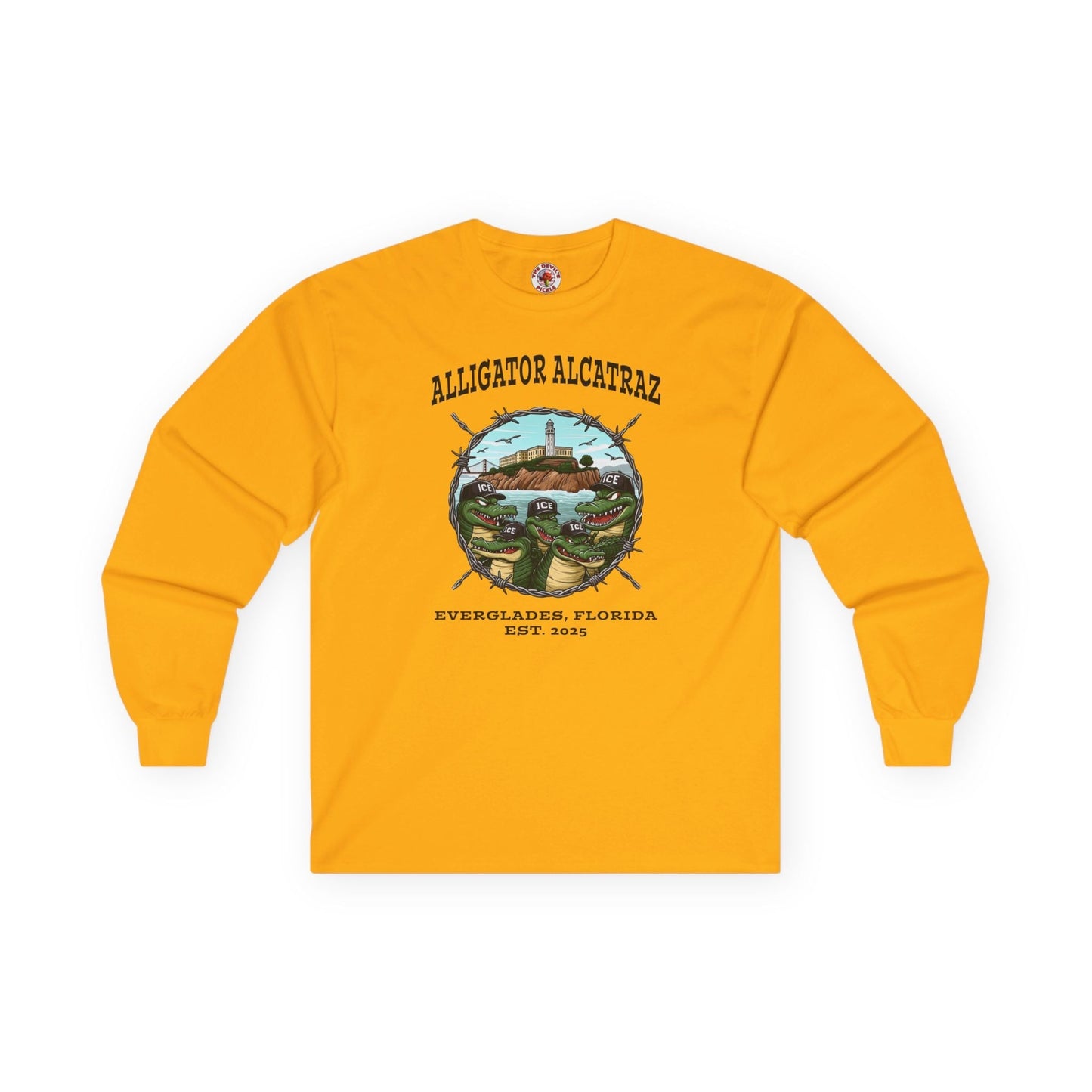 Alligator Alcatraz Long Sleeve Tee The Devil's Pickle