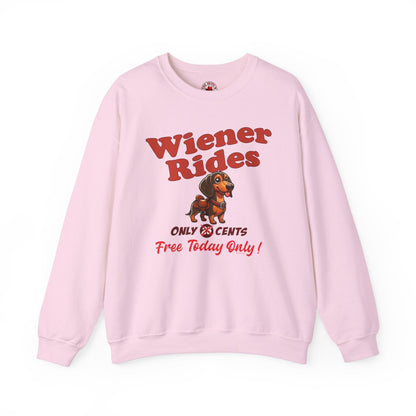 Free Wiener Rides Crewneck Sweatshirt The Devil's Pickle