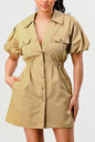 Casual but trendy safari mini dress See size chart under “more details” The Fashion Celestial