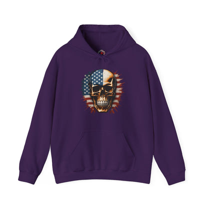 American Flag Skull Hooded Sweatshirt The Devil's Pickle