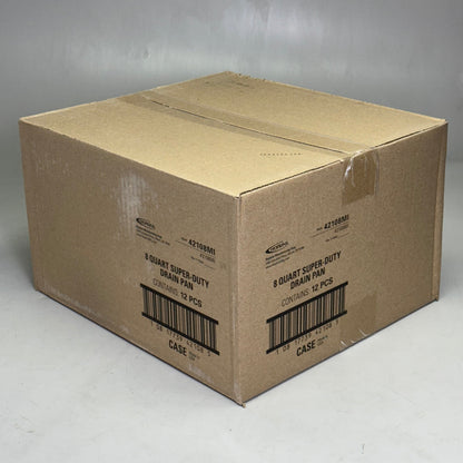 FLOTOOL (12 PACK) 8 Quart Drain Pan Sz 16.5” L x 15” W x 4” H, Black 42108MI PayWut