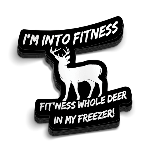 Deer Freezer Hard Hat Decal Armed American Supply