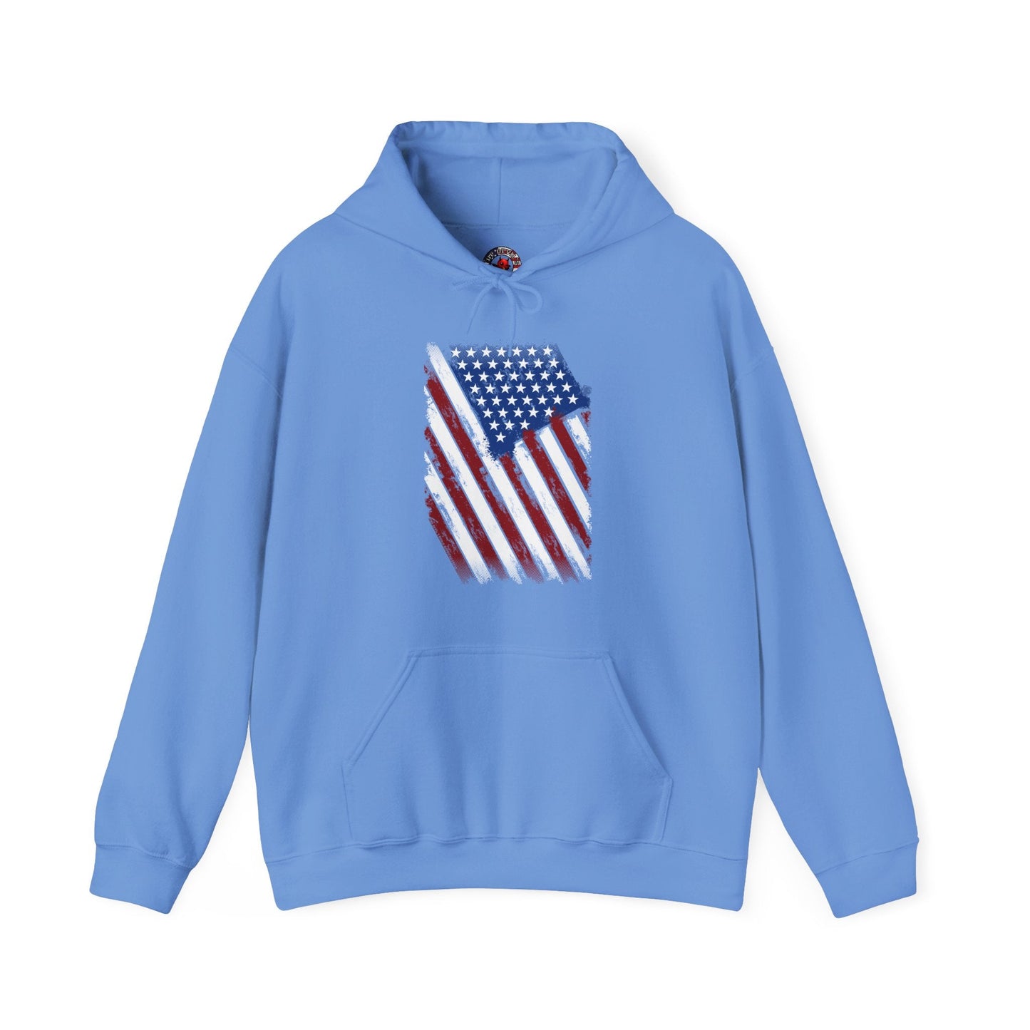 Distressed American Flag Hooded Sweatshirt The Devil's Pickle