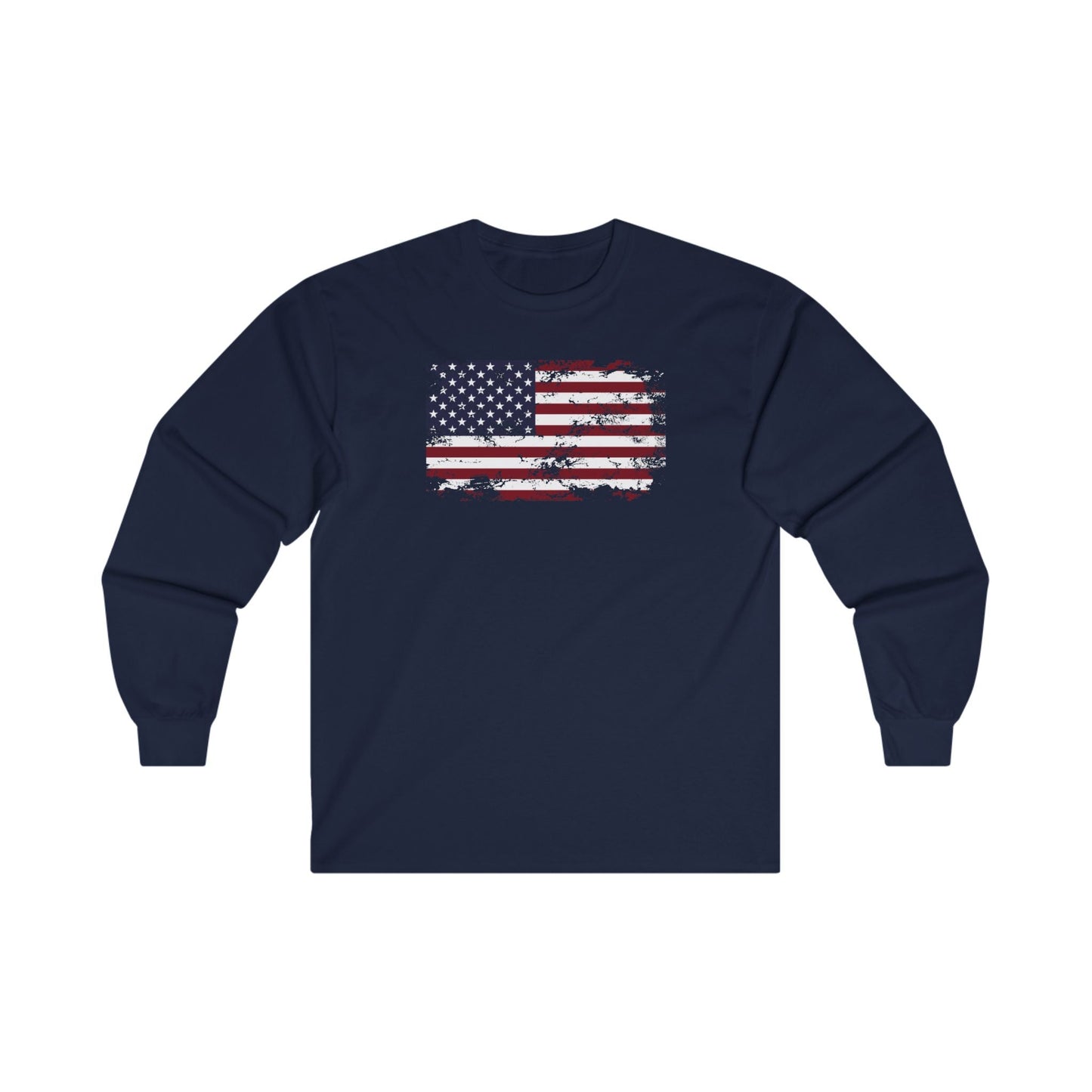 Vintage Style American Flag Long Sleeve Tee The Devil's Pickle