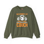 The Hardest Lift Of All Is Getting Off The Couch Crewneck Sweatshirt The Devil's Pickle