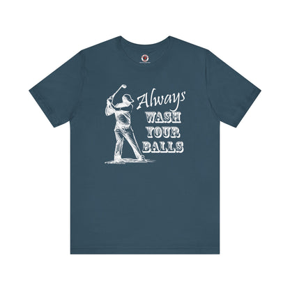 Always Wash Your Balls Golf T-shirt The Devil's Pickle
