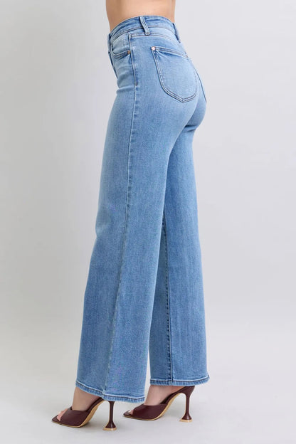 Judy Blue Full Size Wide Leg Jeans with Pockets West2East Surf