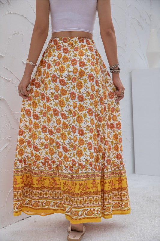 Womens Print Maxi Skirt See size chart under “more details” The Fashion Celestial