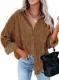 Corduroy Country Chic Shirt – Stylish Single-Breasted Cowgirl Shirt Country in My Heart