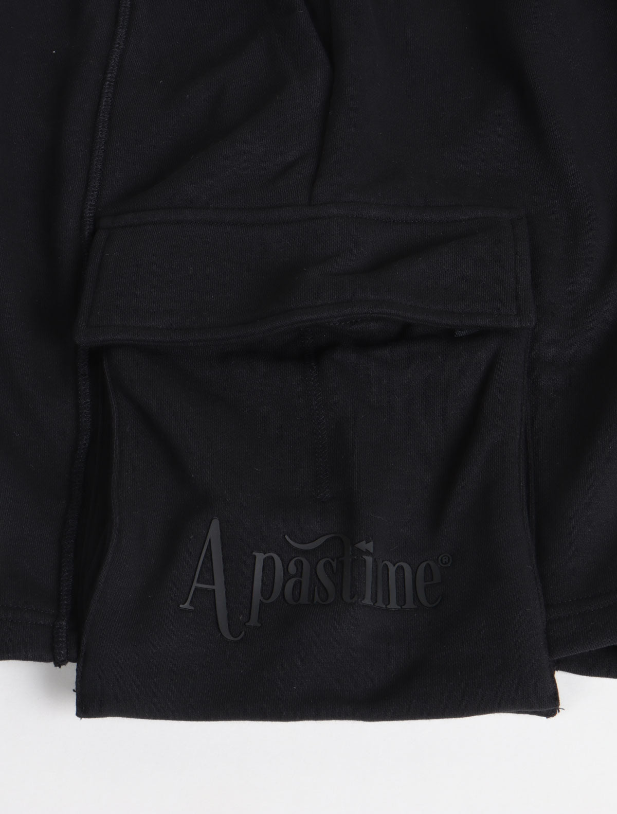 Apastime Vacation in Portugal French Terry Belted Shorts - Black Denim Exchange
