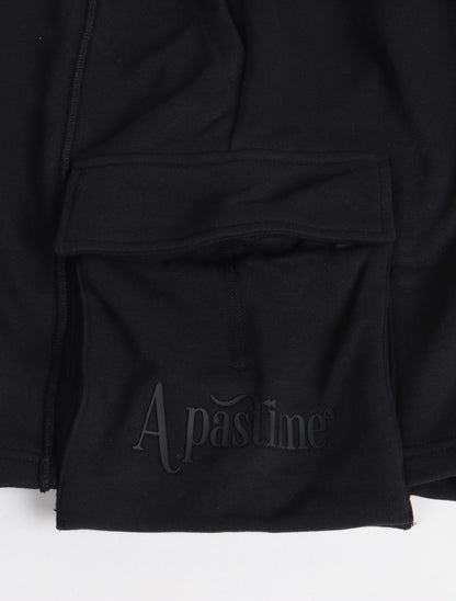 Apastime Vacation in Portugal French Terry Belted Shorts - Black Denim Exchange