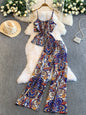 Printed Cami and Wide Leg Pants Set New Era Fashion LLc