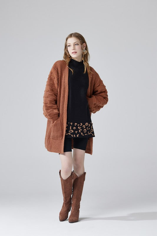 Oversized Pompom Sleeve Cardigan Shop Style & More | Fresh Looks, Everyday Deals & Free Shipping