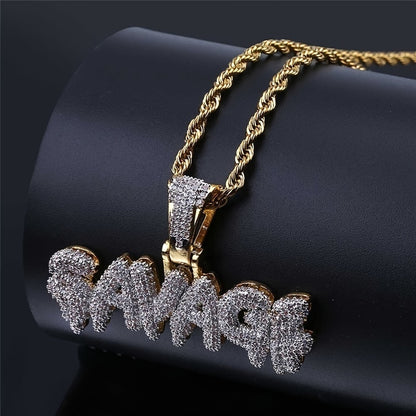 Men's Punk Classic Luxury with Synthetic Cubic Zirconiaia Pendant Hip Hop Gothic Cool Men's Necklace Fashion Jewelry Accessories Gift Jewelry NovaCart