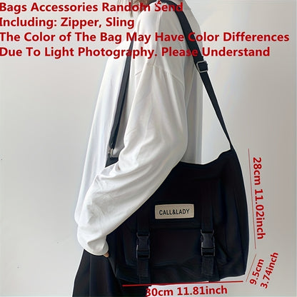 1pc Nylon Handbag Shoulder Bag Large Capacity Messenger Bag, Men's Messenger Bag Student School Bag NovaCart