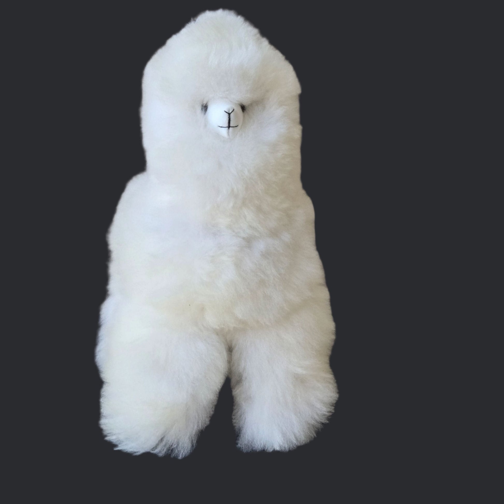 17" Standing Fur Alpaca Toy Purely Alpaca