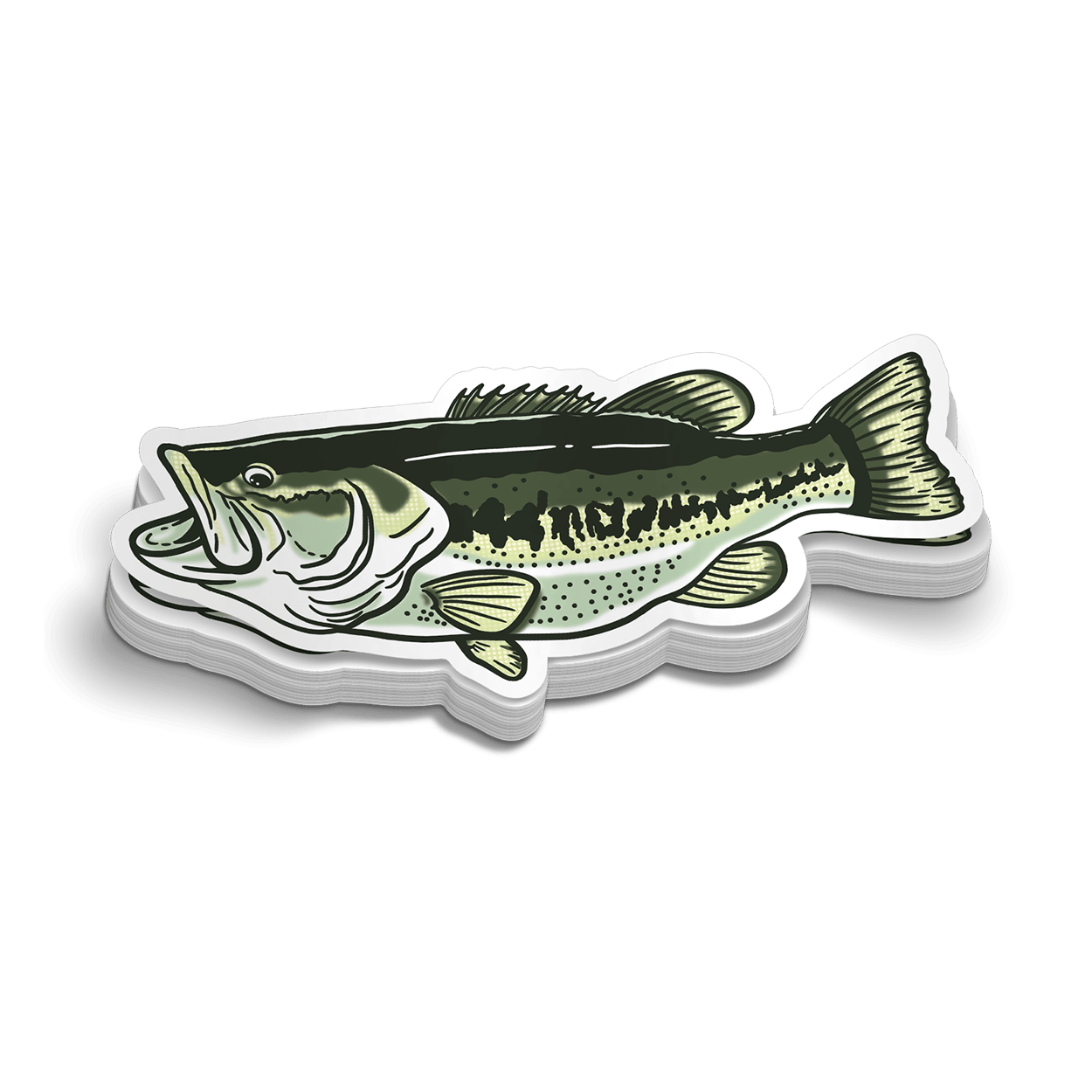 Largemouth Hard Hat Decal Armed American Supply