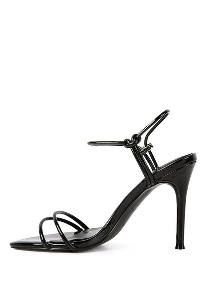 HIGH PORCH DRAWSTRING BAND HIGH HEELED SANDAL See size chart under “more details” The Fashion Celestial