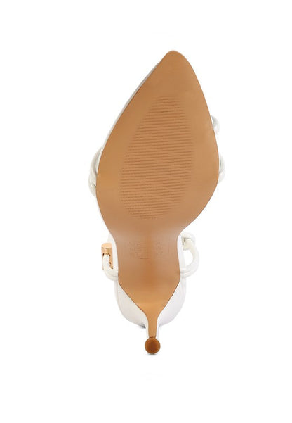 HIGH PORCH DRAWSTRING BAND HIGH HEELED SANDAL See size chart under “more details” The Fashion Celestial