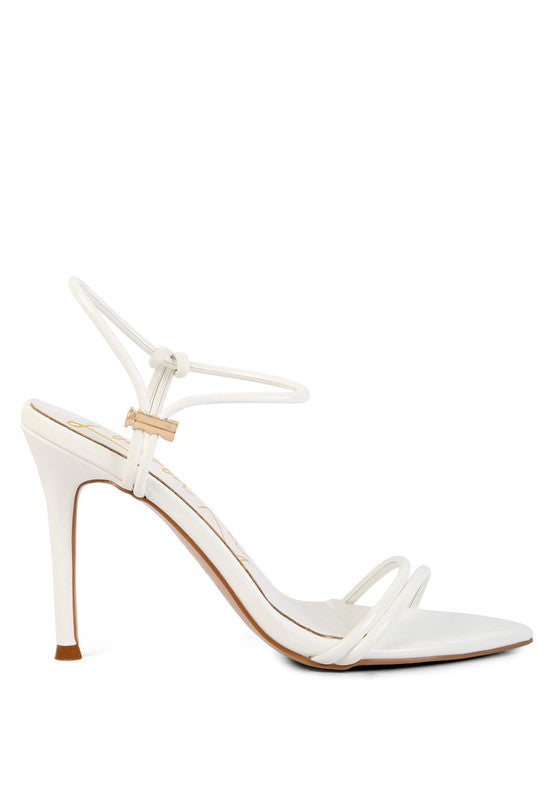 HIGH PORCH DRAWSTRING BAND HIGH HEELED SANDAL See size chart under “more details” The Fashion Celestial