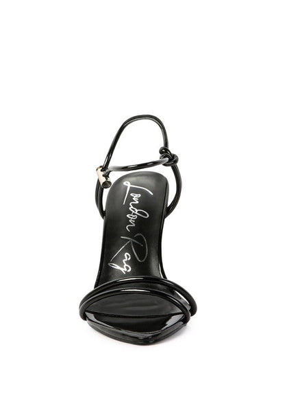 HIGH PORCH DRAWSTRING BAND HIGH HEELED SANDAL See size chart under “more details” The Fashion Celestial