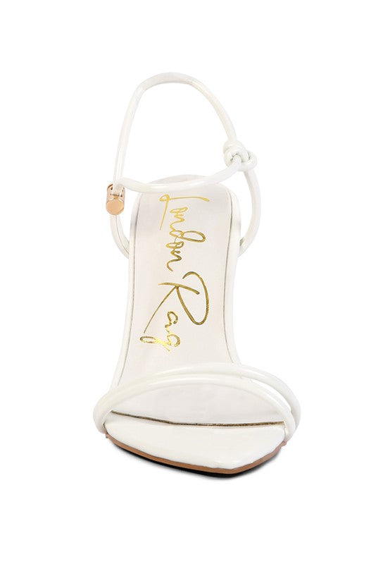 HIGH PORCH DRAWSTRING BAND HIGH HEELED SANDAL See size chart under “more details” The Fashion Celestial