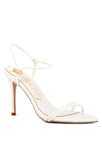 HIGH PORCH DRAWSTRING BAND HIGH HEELED SANDAL See size chart under “more details” The Fashion Celestial