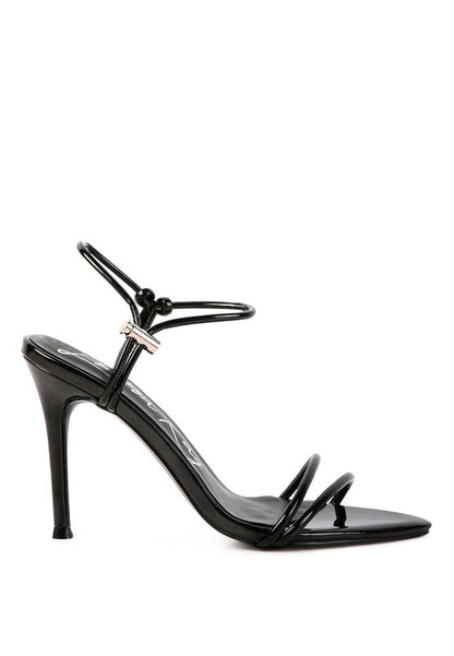 HIGH PORCH DRAWSTRING BAND HIGH HEELED SANDAL See size chart under “more details” The Fashion Celestial