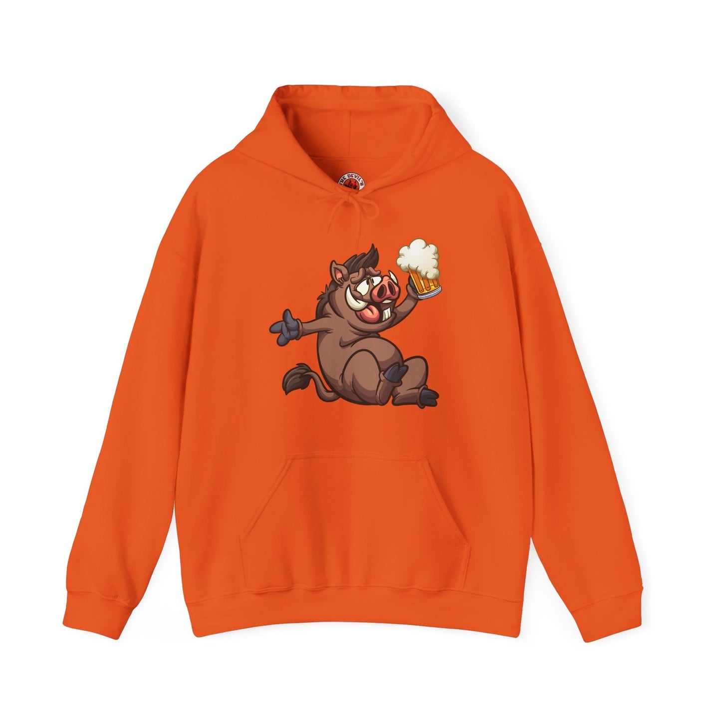 Beer Drinking Boar Hooded Sweatshirt The Devil's Pickle