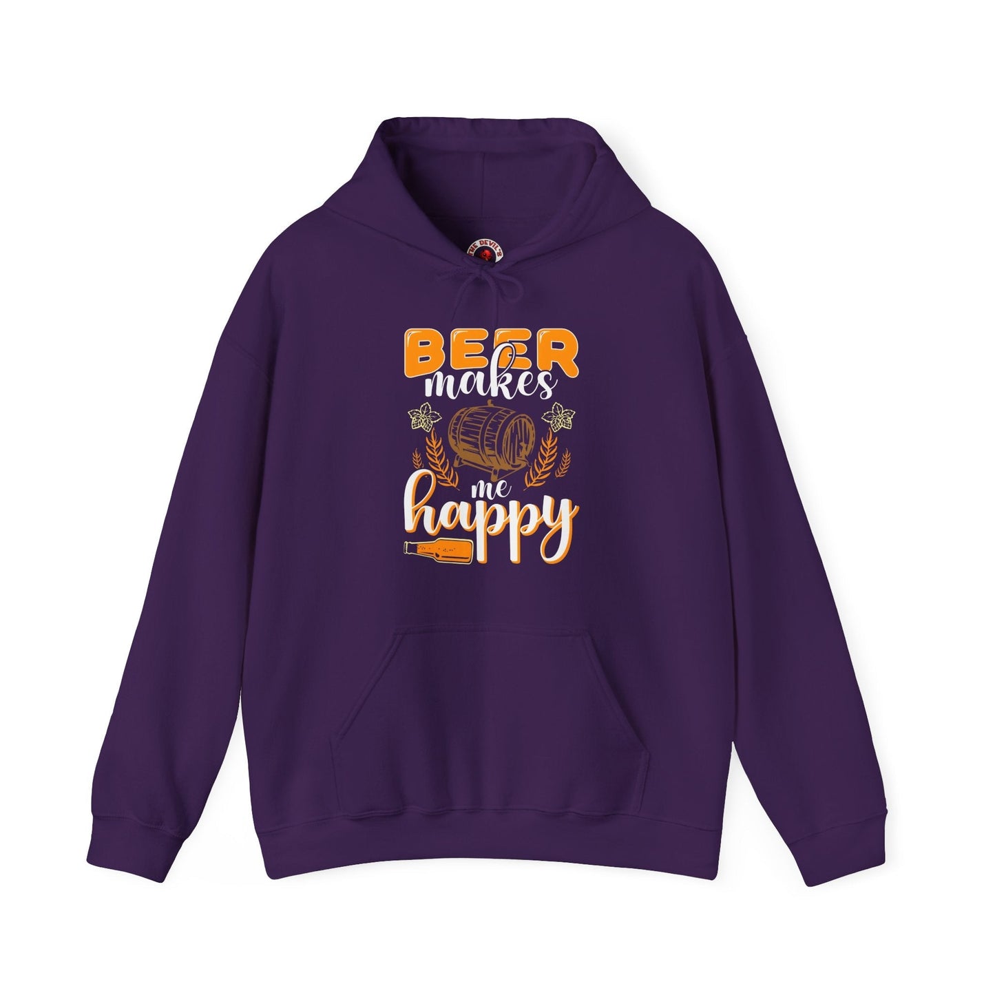 Beer Makes Me Happy Hooded Sweatshirt The Devil's Pickle
