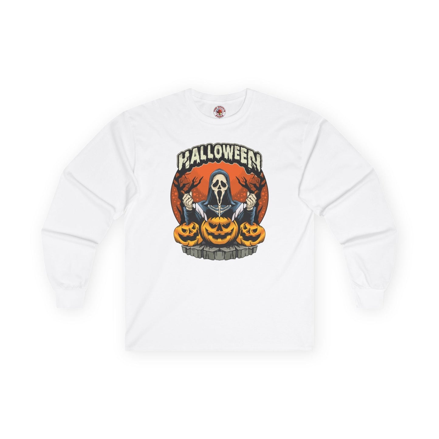 Screamer Killer Ghost Halloween Long Sleeve Tee The Devil's Pickle