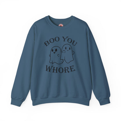 Boo You Whore Crewneck Sweatshirt The Devil's Pickle