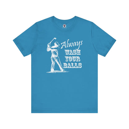 Always Wash Your Balls Golf T-shirt The Devil's Pickle