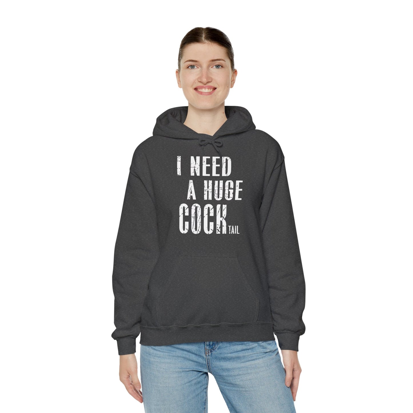 I Need A Huge Cocktail Hooded Sweatshirt The Devil's Pickle