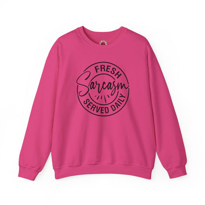 Fresh Sarcasm Served Daily Crewneck Sweatshirt The Devil's Pickle