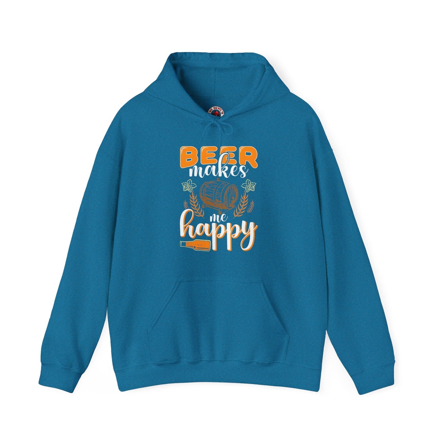Beer Makes Me Happy Hooded Sweatshirt The Devil's Pickle