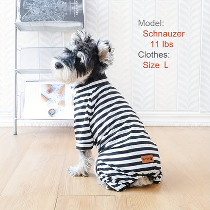 Striped Onesie Pajamas for Pet Dogs NovaCart