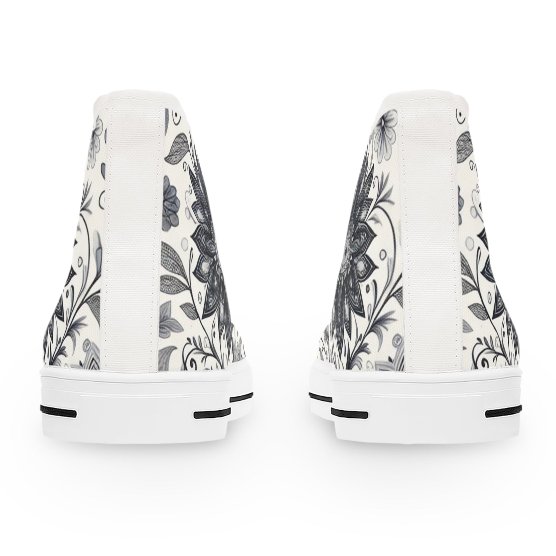 Elegant Floral Women's High Top Sneakers | Stylish Footwear for All Occasions, Casual Wear, Unique Gifts, Trendy Sneakers, Fashion Footwear Grayceful LLC