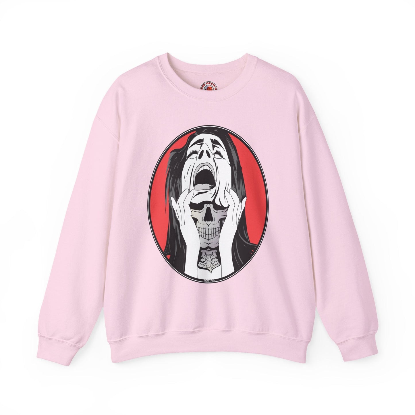 Skull Woman Crewneck Sweatshirt The Devil's Pickle