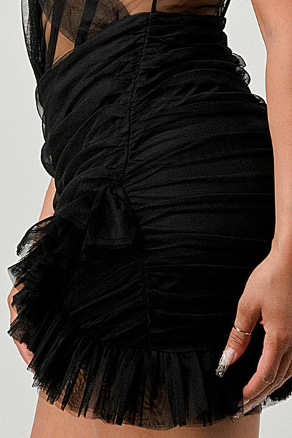BE ADORABLE RUFFLE MINI DRESS See size chart under “more details” The Fashion Celestial