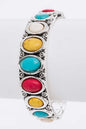Oval Stone Adjustable Open Bangle Shop Style & More | Fresh Looks, Everyday Deals & Free Shipping