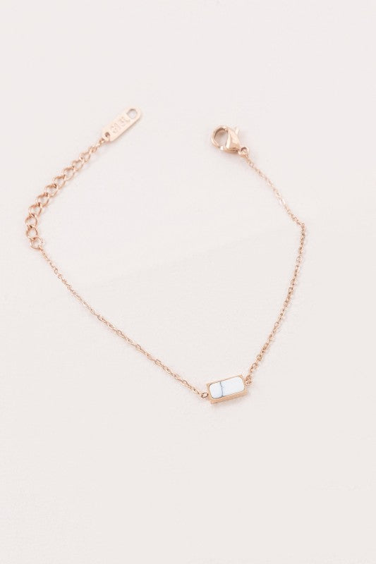 Beaming Bar Stone Bracelet | Rose Gold (14K) Shop Style & More | Fresh Looks, Everyday Deals & Free Shipping