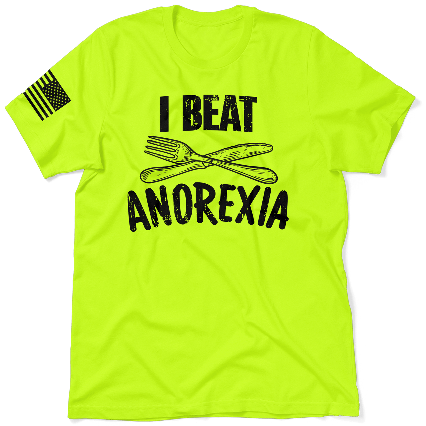 Beat Anorexia - Safety Yellow T-Shirt Armed American Supply